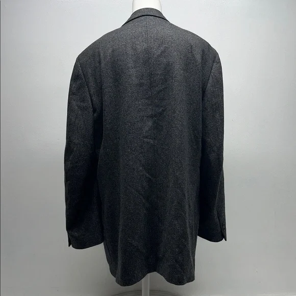 Ermenegildo Zegna Soft Pure Cashmere Blazer Jacket Coat Black Gray Men's US 42 R